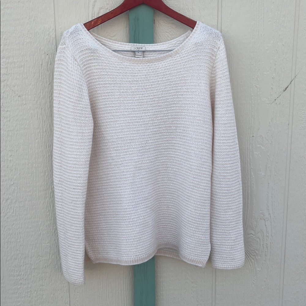 J. Crew Textured Merino Wool Blend Sweater Medium